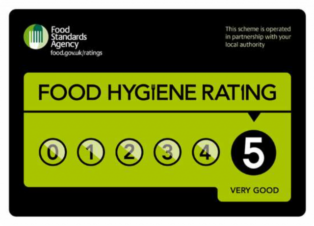 5 Food Hygiene Rating